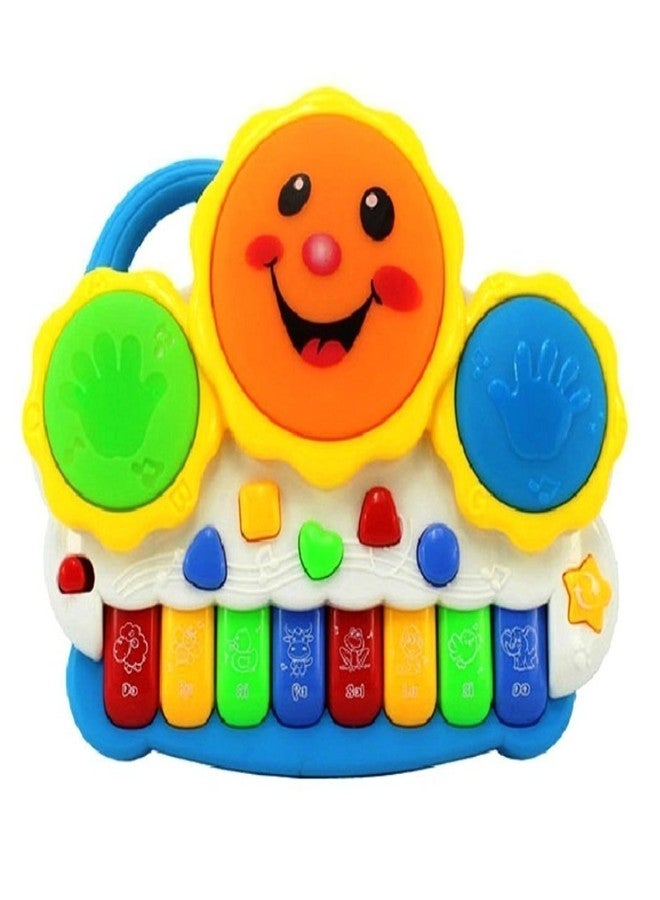 Plutofit? Drum Keyboard Musical Toys with Flashing Lights - Animal Sounds and Songs, Multi Color - Image 1
